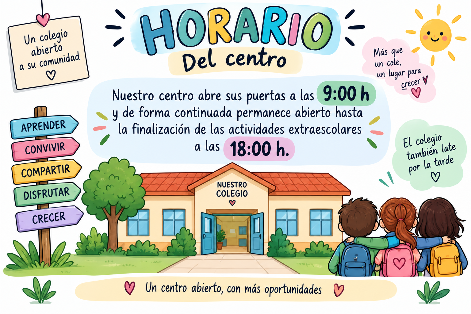 horario del centro 